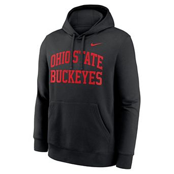 Men's Nike Black Ohio State Buckeyes Primetime Arched Club Fleece Pullover Hoodie