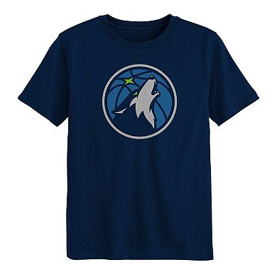 Preschool Outerstuff Navy Minnesota Timberwolves Primary Logo T-Shirt