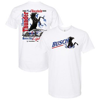 Men's Trackhouse Racing Team Collection White Ross Chastain #1 2025 Busch Light Retro T-Shirt