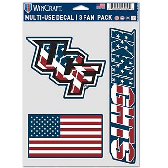 "WinCraft UCF Knights 5.5"" x 7"" Three-Piece Stars & Stripes Fan Decal Set"