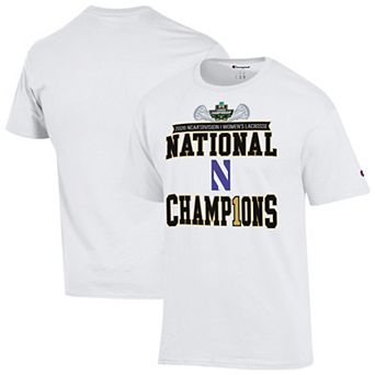 Unisex Champion White Northwestern Wildcats 2026 NCAA Women's Lacrosse National Champions Locker Room T-Shirt