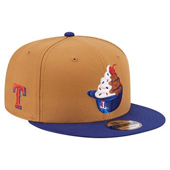 Men's New Era Khaki/Dark Blue Texas Rangers Ice Cream 9FIFTY Snapback Hat