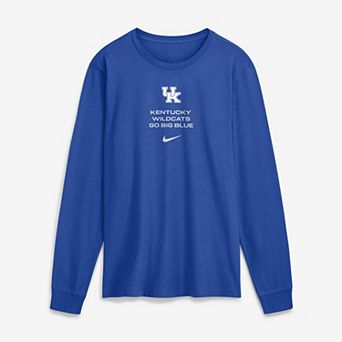 Men's Nike Royal Kentucky Wildcats 2026 Sideline Dri-FIT Long Sleeve T-Shirt