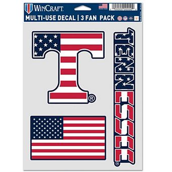 WinCraft Tennessee Volunteers Three-Piece Stars & Stripes Fan Decal Set