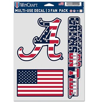 WinCraft Alabama Crimson Tide Three-Piece Stars & Stripes Fan Decal Set