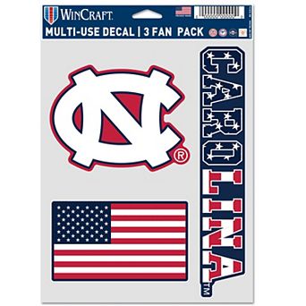 WinCraft North Carolina Tar Heels Three-Piece Stars & Stripes Fan Decal Set