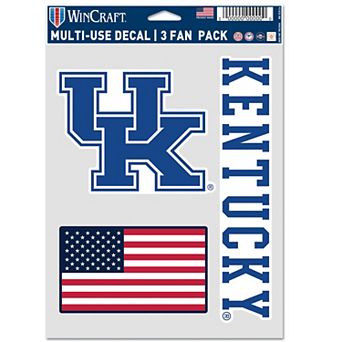 WinCraft Kentucky Wildcats Three-Piece Stars & Stripes Fan Decal Set