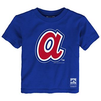 Toddler Mitchell & Ness Royal Atlanta Braves Retro Logo T-Shirt