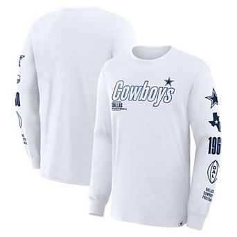 Men's Fanatics White Dallas Cowboys Checkdown Pass Long Sleeve T-Shirt