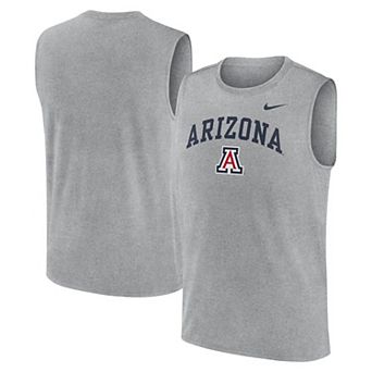 Men's Nike Heather Gray Arizona Wildcats Primetime Legend Arch Dri-FIT Muscle Tank Top