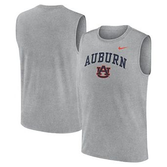 Men's Nike Heather Gray Auburn Tigers Primetime Legend Arch Dri-FIT Muscle Tank Top