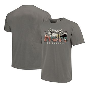 Women's Gray Colorado Buffaloes Comfort Colors Campus Drawing Mom T-Shirt