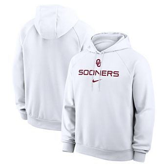 Men's Nike White Oklahoma Sooners Premium Performance Raglan Dri-FIT Hoodie