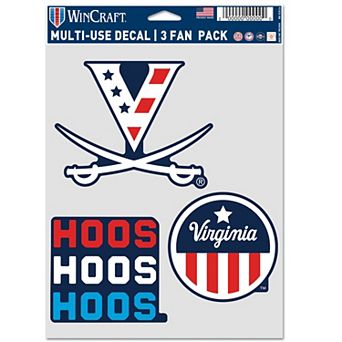 WinCraft Virginia Cavaliers Three-Piece Stars & Stripes Fan Decal Set