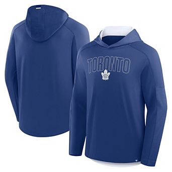 Men's Fanatics Blue Toronto Maple Leafs Penalty Shot Long Sleeve Hoodie T-Shirt