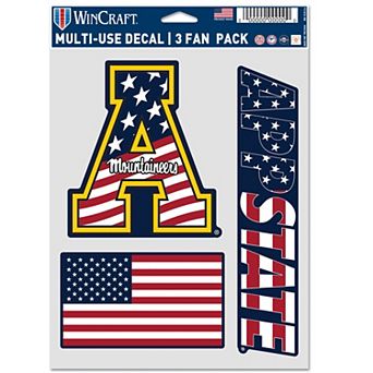 WinCraft Appalachian State Mountaineers Three-Piece Stars & Stripes Fan Decal Set