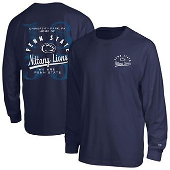 Men's Champion Navy Penn State Nittany Lions Laminated All-Star Long Sleeve T-Shirt