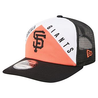 Men's New Era White/Black San Francisco Giants Retro Cut 19TWENTY Adjustable Trucker Hat