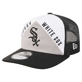 Men's New Era White/Black Chicago White Sox Retro Cut 19TWENTY Adjustable Trucker Hat