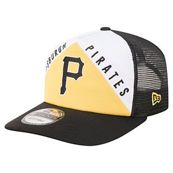 Men's New Era White/Black Pittsburgh Pirates Retro Cut 19TWENTY Adjustable Trucker Hat