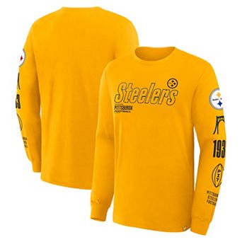 Men's Fanatics Gold Pittsburgh Steelers Legacy Long Sleeve T-Shirt