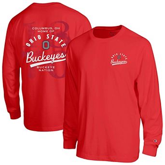 Men's Champion Scarlet Ohio State Buckeyes Laminated All-Star Long Sleeve T-Shirt