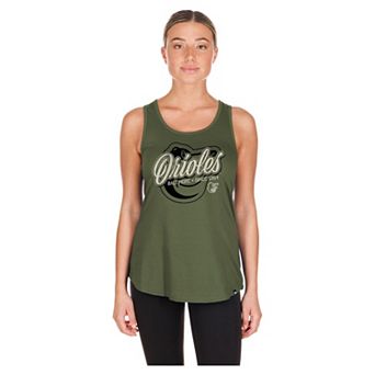 Women's New Era Olive Baltimore Orioles 2026 Armed Forces Day Tank Top