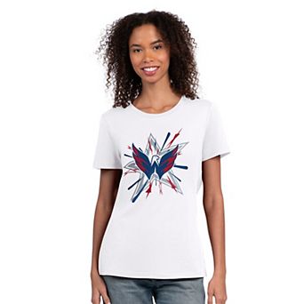 Women's Starter White Washington Capitals Americana Fireworks T-Shirt