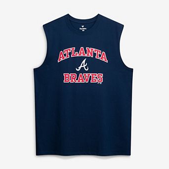 Men's Fanatics Navy Atlanta Braves Big & Tall Heart & Soul Muscle Tank Top