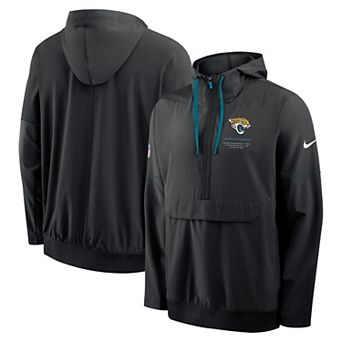 Men's Nike Black Jacksonville Jaguars Sideline Anorak Half-Zip Hooded Jacket