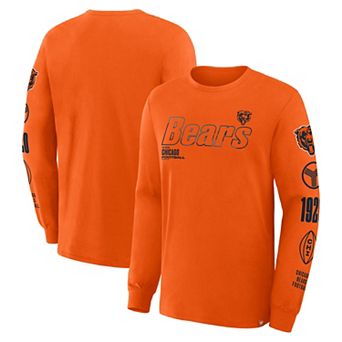 Men's Fanatics Orange Chicago Bears Checkdown Pass Long Sleeve T-Shirt