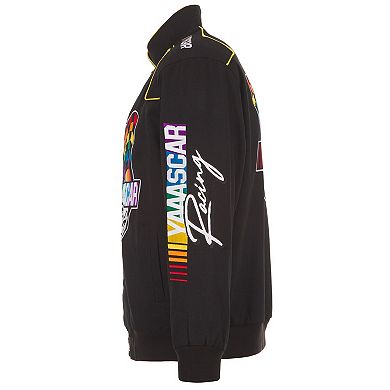 Men's JH Design Black NASCAR Merchandise YAAASCAR Pride Full-Snap Jacket