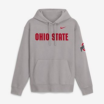 Men's Nike Gray Ohio State Buckeyes 2026 Sideline Club Fleece Hoodie