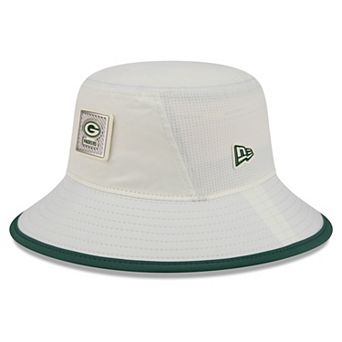 Men's New Era Cream Green Bay Packers 2026 NFL Training Camp Sport Bucket Hat