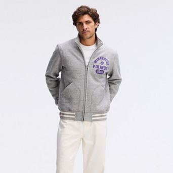 Fanatics Heather Gray Minnesota Vikings IconicFleece Full-Zip Jacket