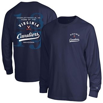 Men's Champion Navy Virginia Cavaliers Laminated All-Star Long Sleeve T-Shirt
