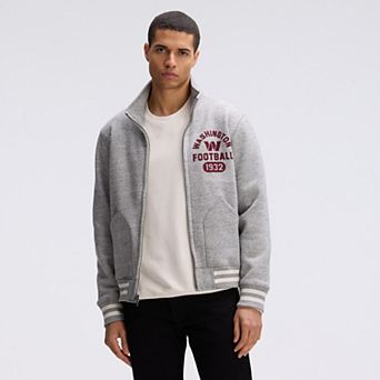 Fanatics Heather Gray Washington Commanders IconicFleece Full-Zip Jacket