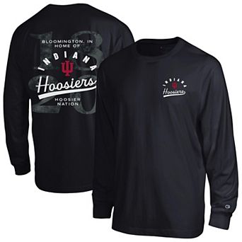 Men's Champion Black Indiana Hoosiers Laminated All-Star Long Sleeve T-Shirt