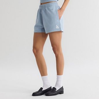 Women's Fanatics Sky Blue Los Angeles Dodgers Iconic Terry Track Shorts