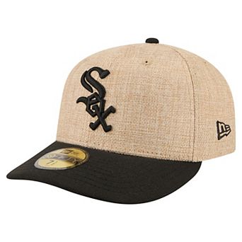 Men's New Era Natural/Black Chicago White Sox Twine 59FIFTY Fitted Hat