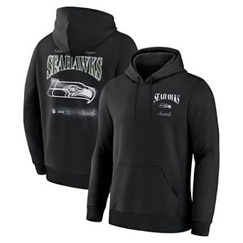Men's Fanatics Black Seattle Seahawks Back Logo Fleece Hoodie