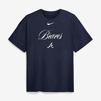 Men's Nike Navy Atlanta Braves 4x Champions Rings Local Max90 T-Shirt