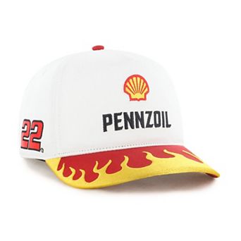 Men's '47 White/Gold Joey Logano Flame Hitch Adjustable Hat