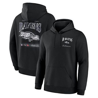 Men's Fanatics Black Baltimore Ravens Back Logo Fleece Hoodie