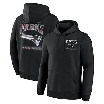 Men's Fanatics Black New England Patriots Back Logo Fleece Hoodie