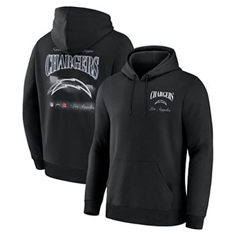 Men's Fanatics Black Los Angeles Chargers Nightfall Long Sleeve Fleece Hoodie