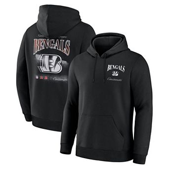 Men's Fanatics Black Cincinnati Bengals Back Logo Fleece Hoodie
