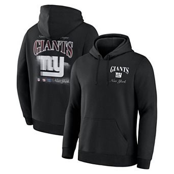 Men's Fanatics Black New York Giants Back Logo Fleece Hoodie