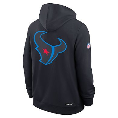 Men's Nike Navy Houston Texans Alt Sideline Standard Issue Dri-FIT Hoodie
