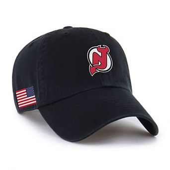 Unisex '47 Black New Jersey Devils Heritage Flag Clean Up Adjustable Hat